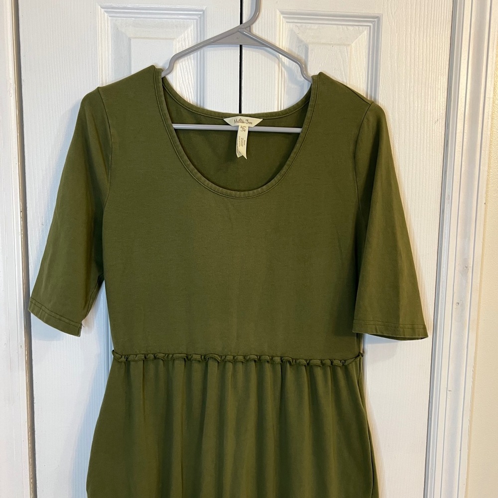 Matilda Jane‎ Tiered Maxi Dress Olive Green Casual Boho Fall Womens Size M - Picture 3 of 12
